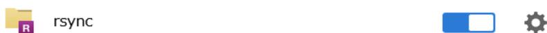 rsync switch and settings icon