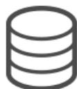 Icon of a database cylinder, symbolizing document database construction.