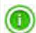 Information icon: a green circle with a white exclamation mark.