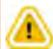 Warning icon: exclamation mark inside a triangle.
