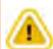 Warning icon: exclamation mark inside a triangle.