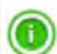 Information icon: a lowercase 'i' inside a green circle.